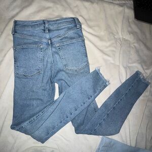 We the Free Blue Jeans Raw Hem